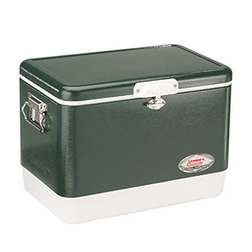 Coleman Steel-Belted Portable Cooler, 54 Quart, Olive Green - 3000003096