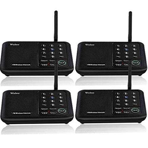 Wuloo Intercoms WL666 Wireless for Home 5280 Feet Range 10 Channel 3 Code