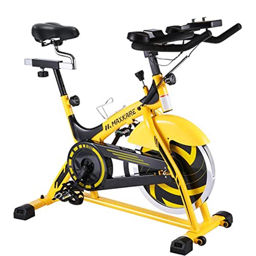 MaxKare Stationary Bike Belt Drive Indoor Cycling Bike