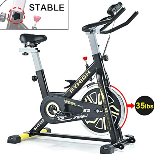 PYHIGH Indoor Cycling Bike Belt Drive Stationary Bicycle Exercise Bikes