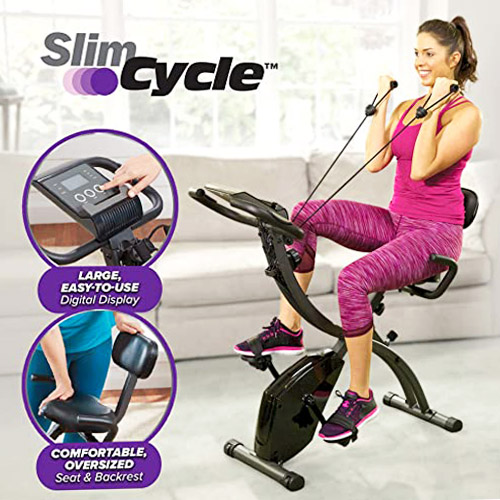 BulbHead As Seen On TV Slim Cycle 2-in-1 Stationary Bike