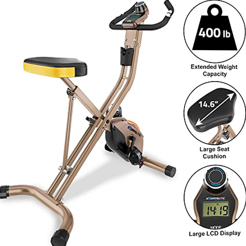 Exerpeutic Gold Heavy Duty Foldable Exercise Bike